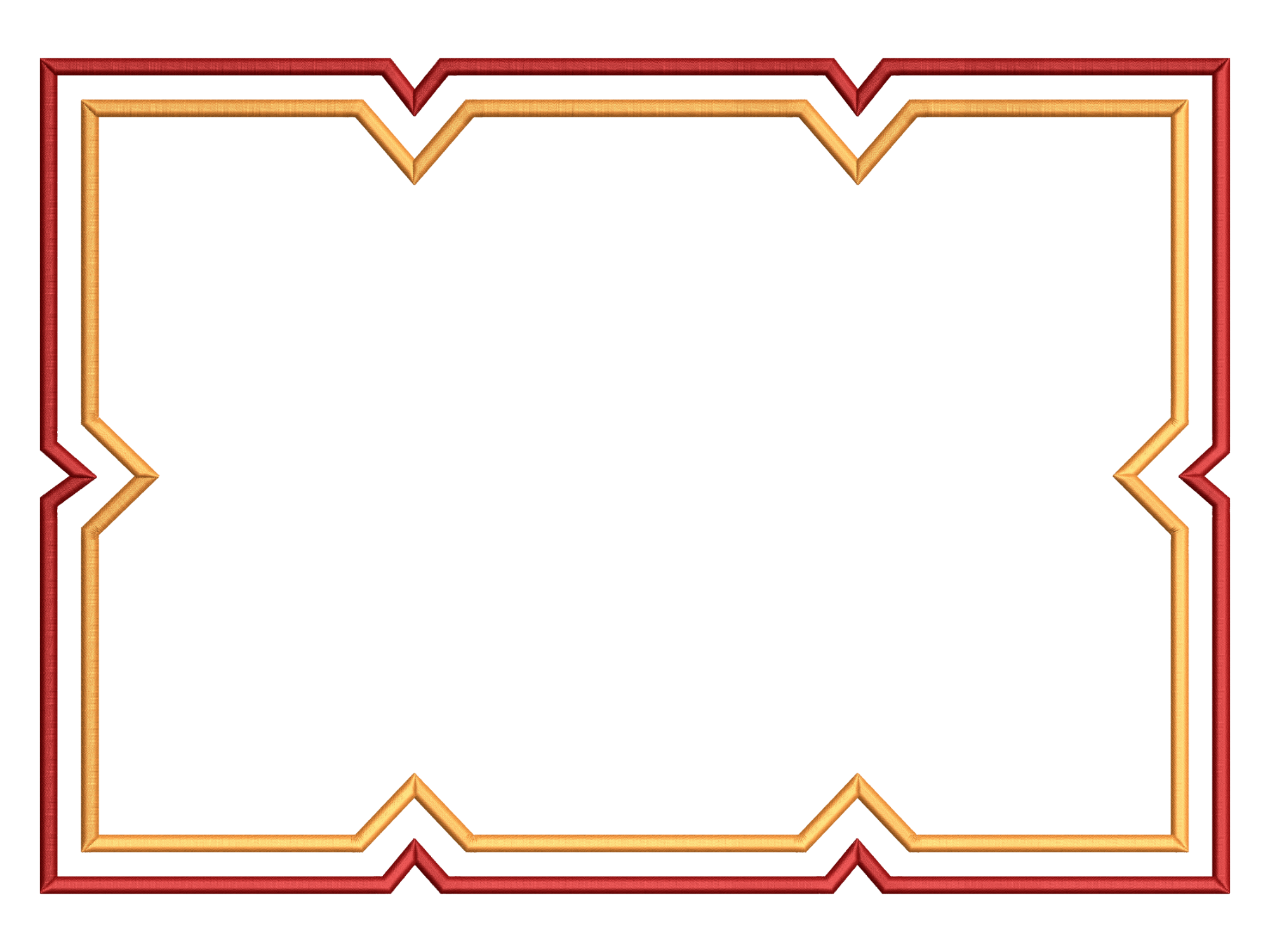 V Notch Table Linen Embroidery
