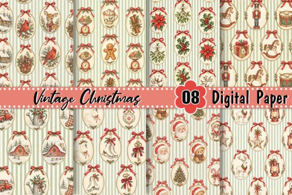 Vintage Christmas Digital Paper