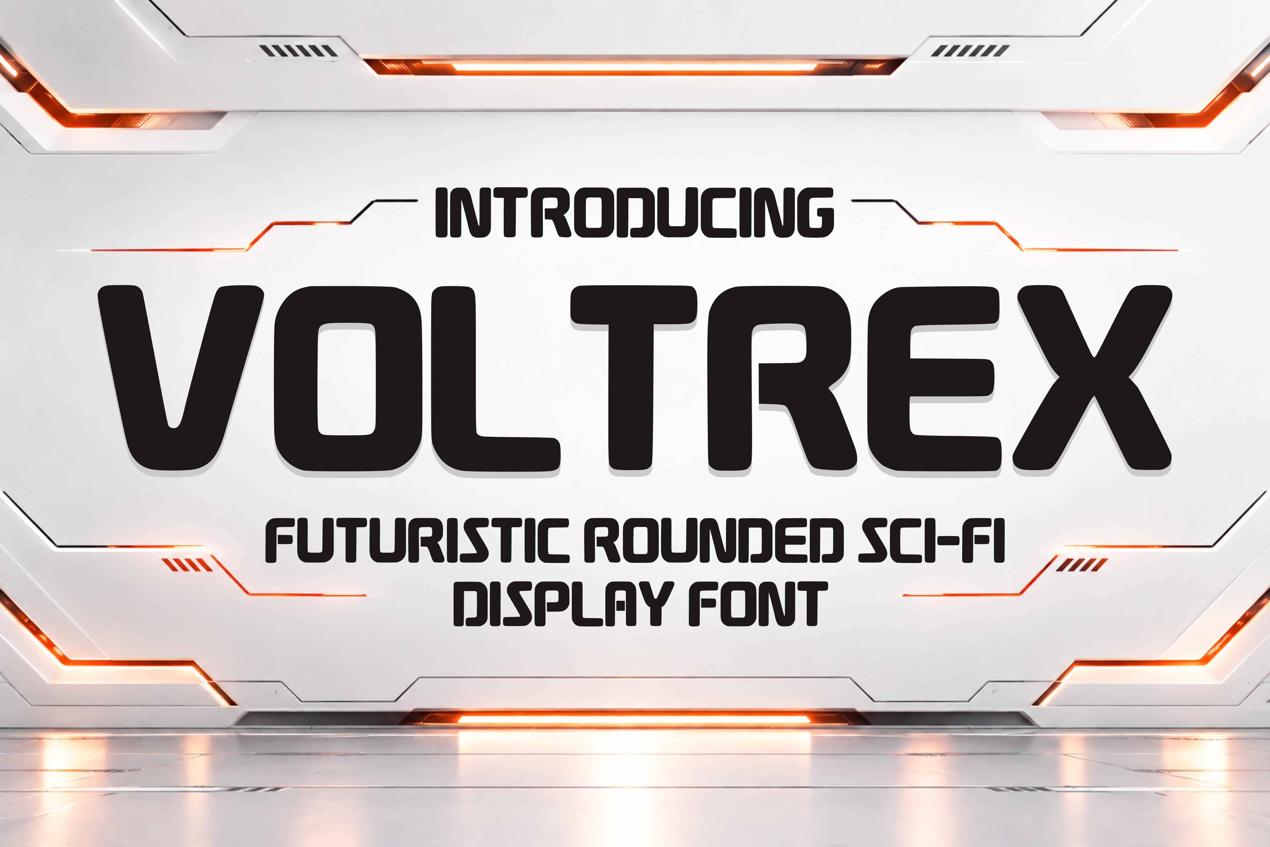 Voltrex preview, futuristic font