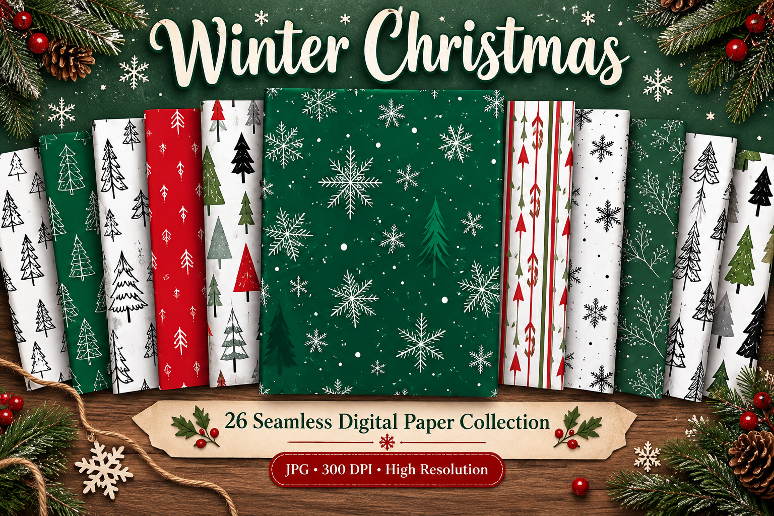Winter Christmas Patterns is a Festive