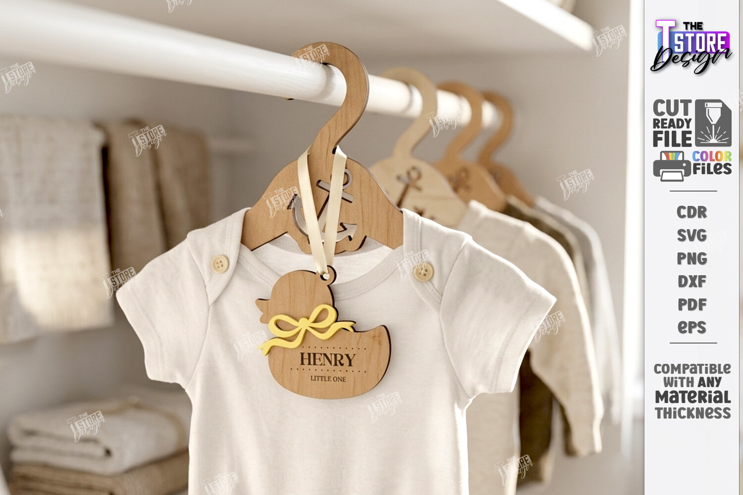 Wooden Baby Clothes Hanger Laser Cut laser cut file