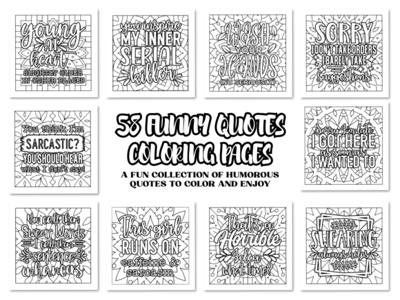 58 Funny Quotes Coloring Pages