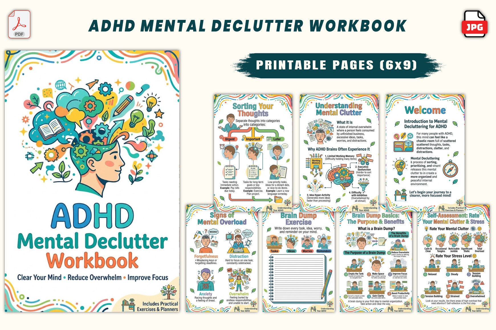 ADHD Mental Declutter Workbook