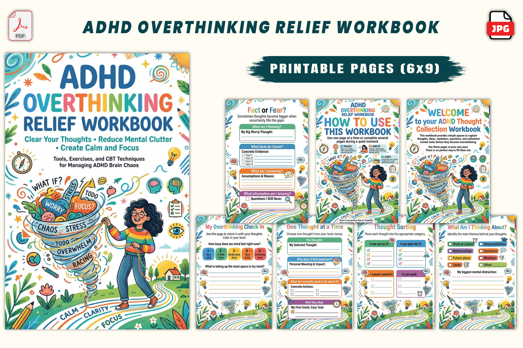 ADHD Overthinking Relief Workbook