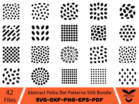Abstract Polka Dot Patterns SVG Bundle