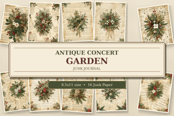 Antique Concert Garden Junk Journal