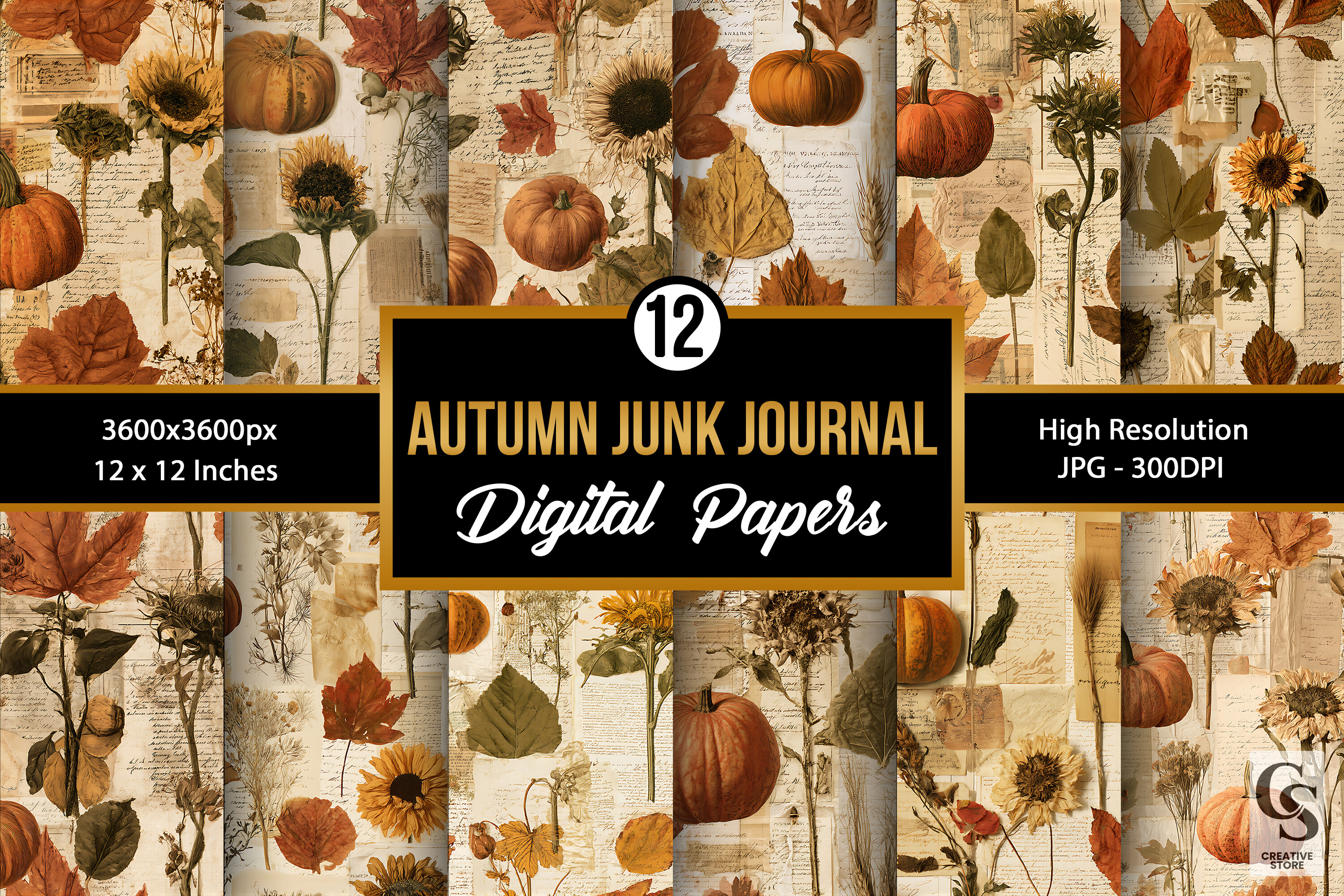Autumn Junk Journal Digital Papers