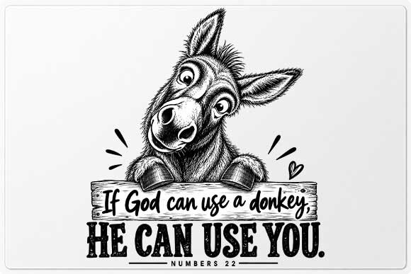 Christian Donkey Quote PNG