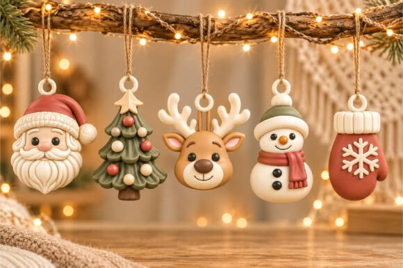 Christmas 3D Printable Ornament STL Set – Festive Holiday Tree Decor Files - Image 4
