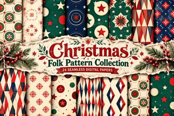 Christmas Folk Pattern Collection