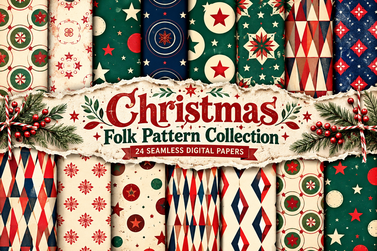 Christmas Folk Pattern Collection