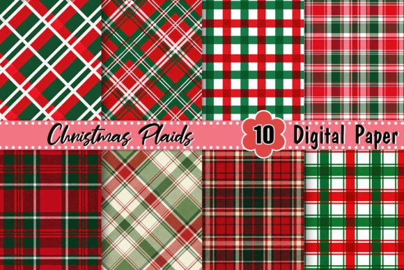 Christmas Plaids Digital Paper