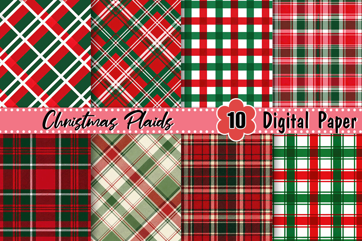 Christmas Plaids Digital Paper