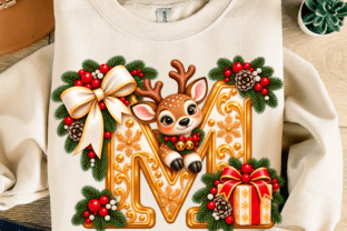Christmas Reindeer Alphabet PNG Clipart Gráfico por SvgCuttingShop ...