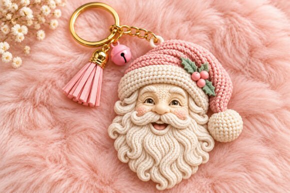 Christmas Santa Claus Keychain 3D STL – Festive Printable Holiday Model - Image 1