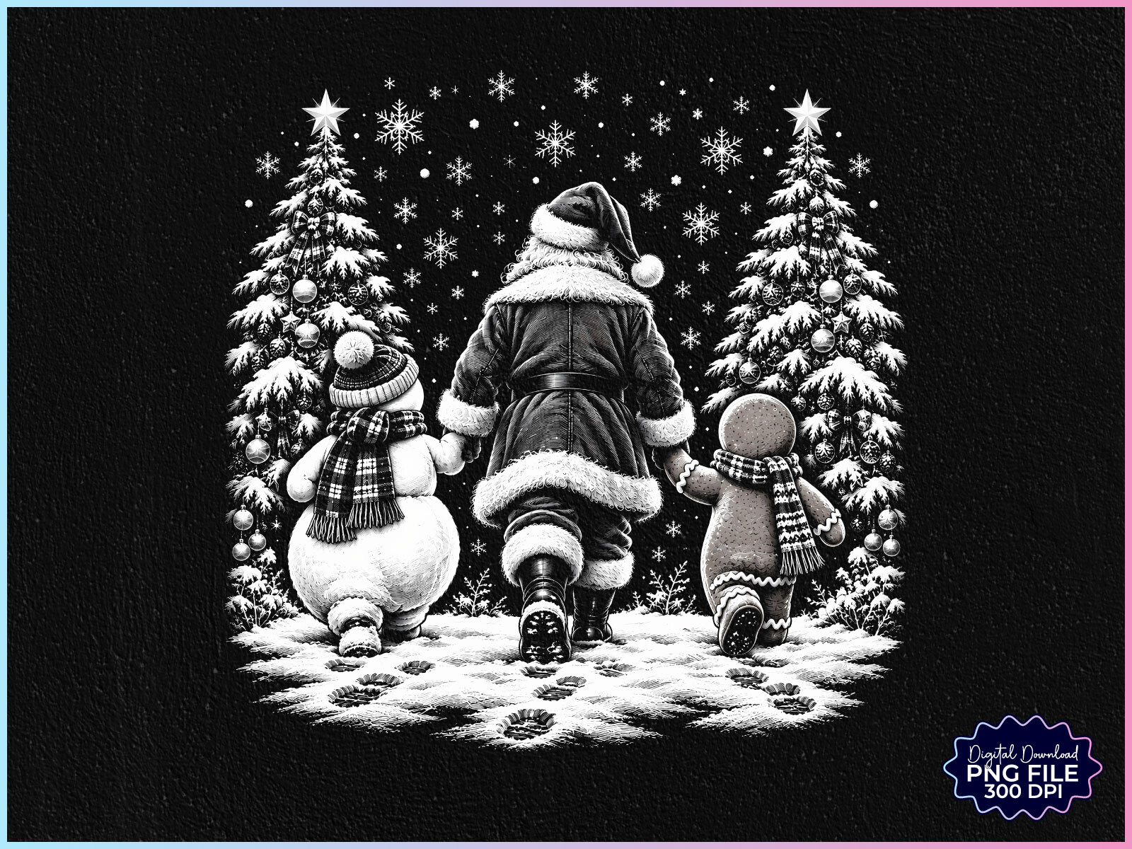 Christmas Santa Reindeer Gingerbread PNG