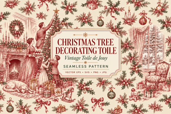 Christmas Tree Decorating Toile Pack