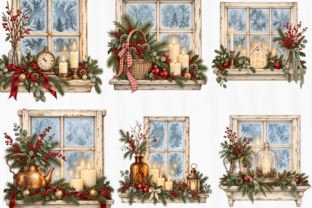 Christmas Window PNG Clipart Bundle Graphic by SvgCuttingShop ...