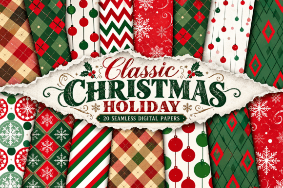 Classic Christmas Holiday Seamless