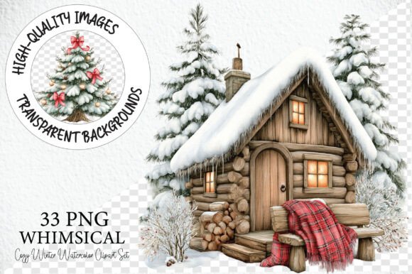 Cozy Winter Watercolor Clipart Set