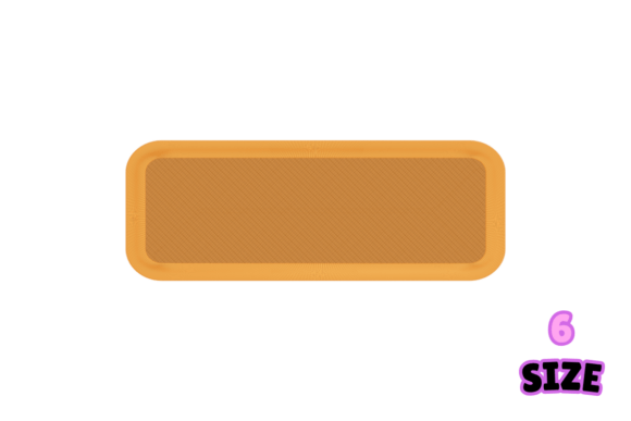 Curved Edge Rectangle Embroidery Design