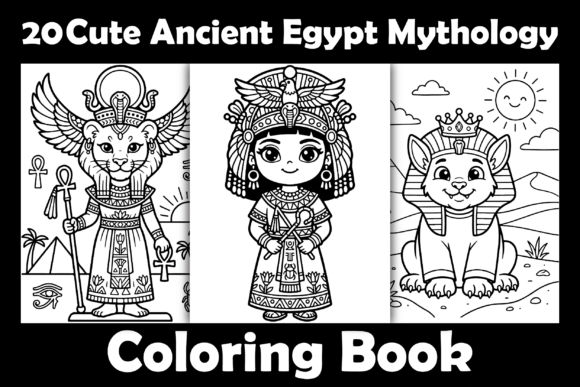 Cute Ancient Egypt Mythology Coloring Bo