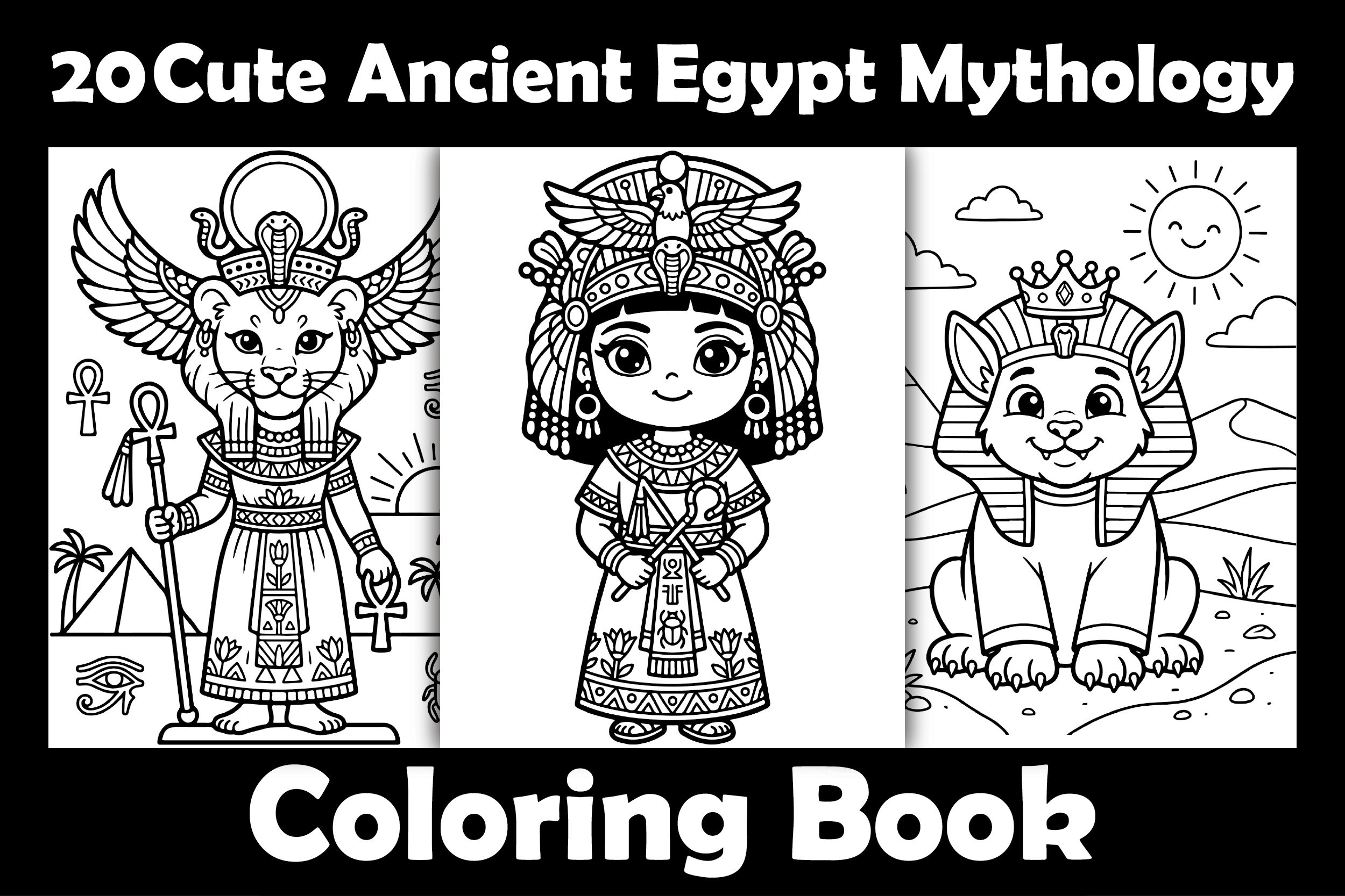 Cute Ancient Egypt Mythology Coloring Bo
