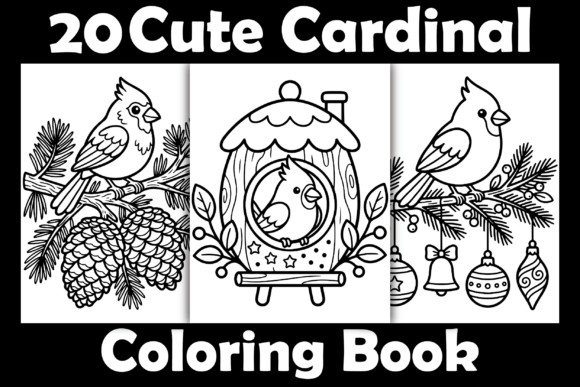 Cute Cardinal Coloring Book