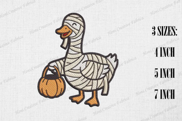 Cute Goose in Halloween Mummy Costume