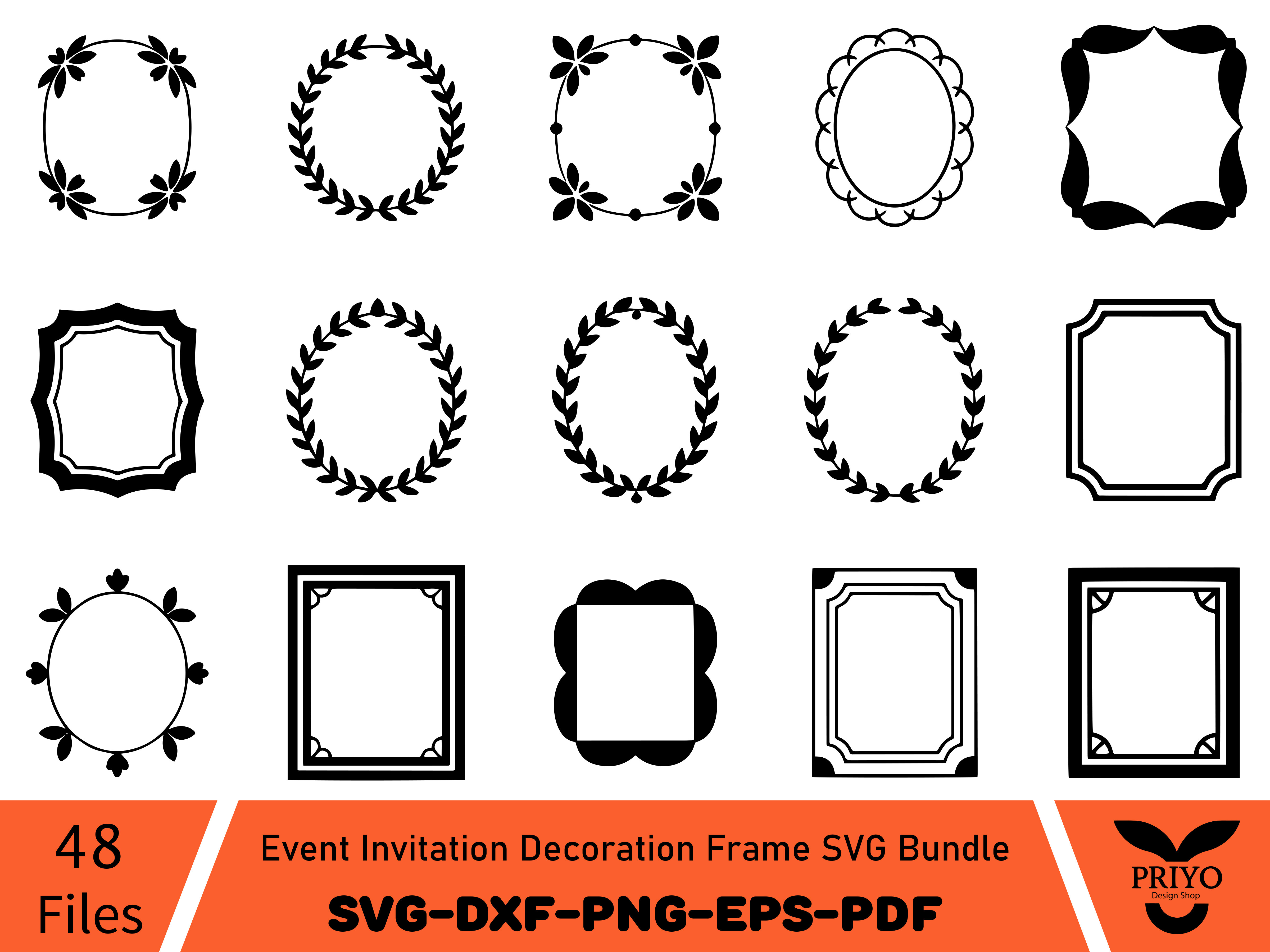 Event Invitation Decoration Frame SVG