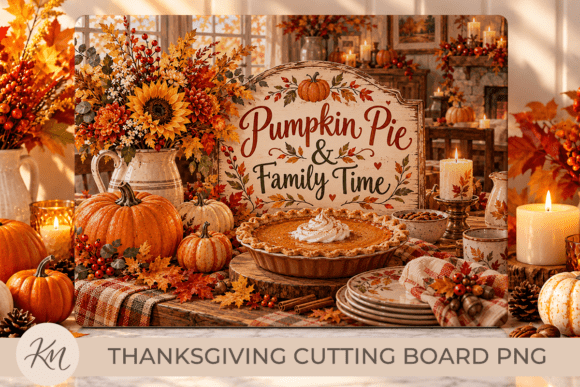 Fall Thanksgiving Cutting Board Png