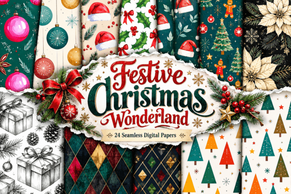 Festive Christmas Wonderland Pattern