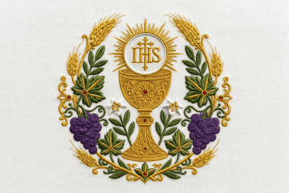 First Holy Communion Embroidery Design