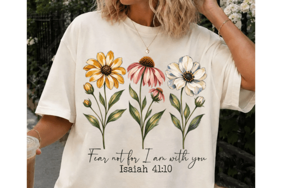 Floral Christian Quote Png, Jesus Png Grafika Projekty Koszulek Przez Bee.design