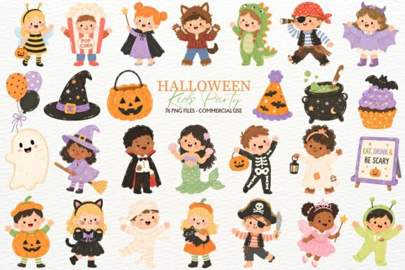 Halloween Kids Clipart Spooky Party PNG