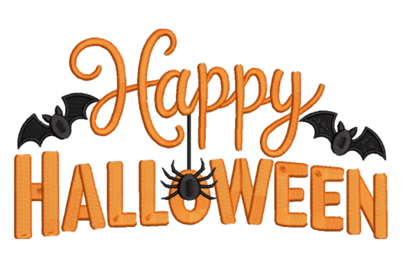 Happy Halloween Embroidery Design
