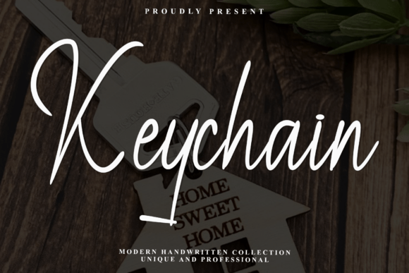 Keychain Modern Handwritten Font - Lettering Fonts Design