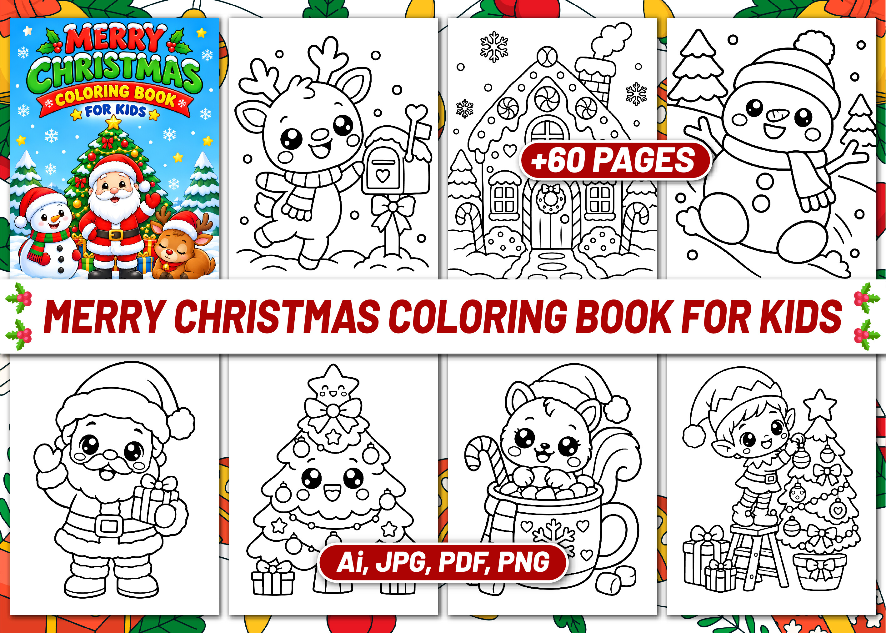 MERRY CHRISTMAS COLORING BOOK for KIDS