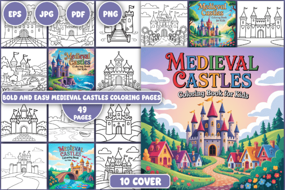 Medieval Castles Coloring Pages