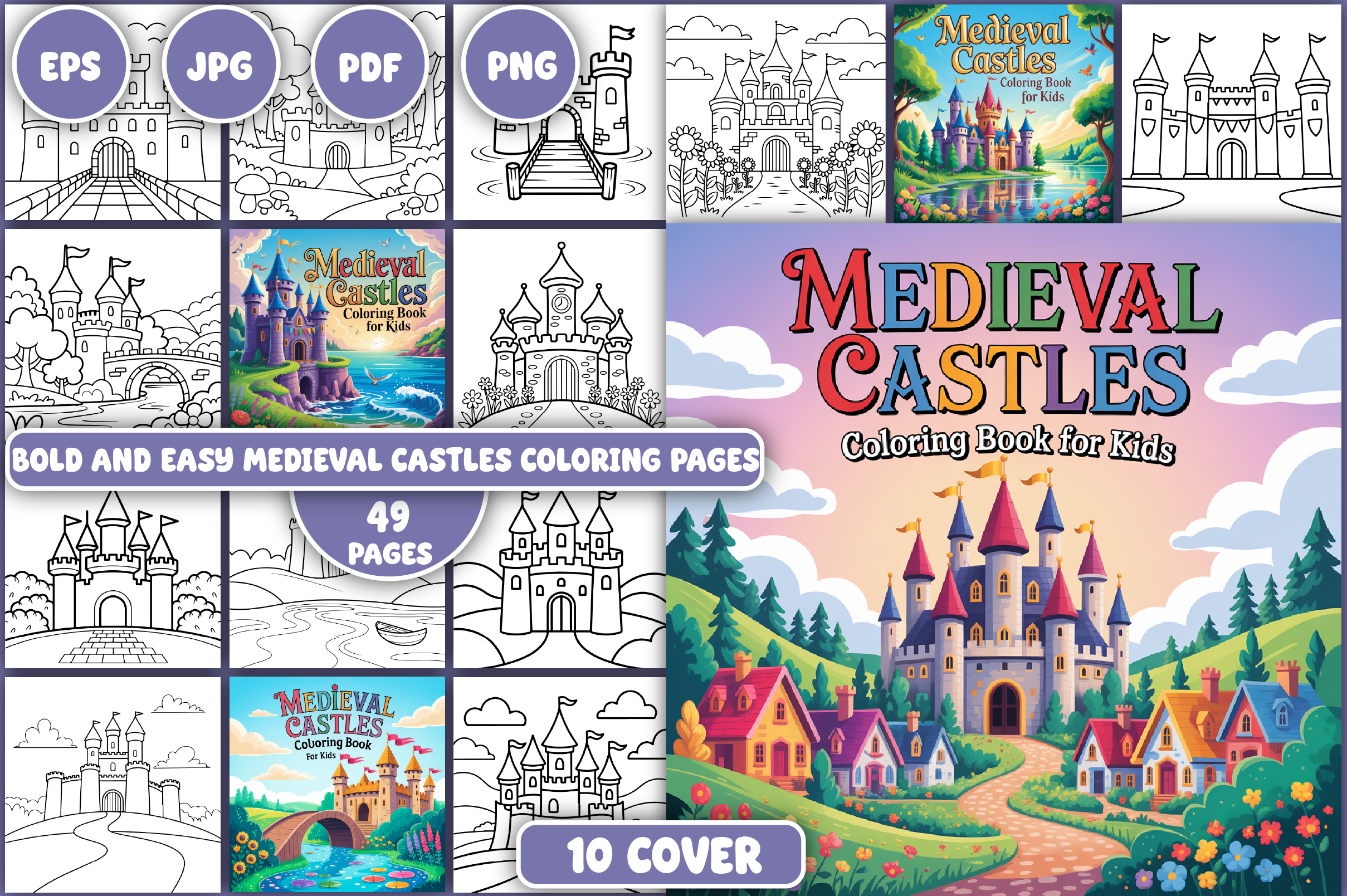 Medieval Castles Coloring Pages