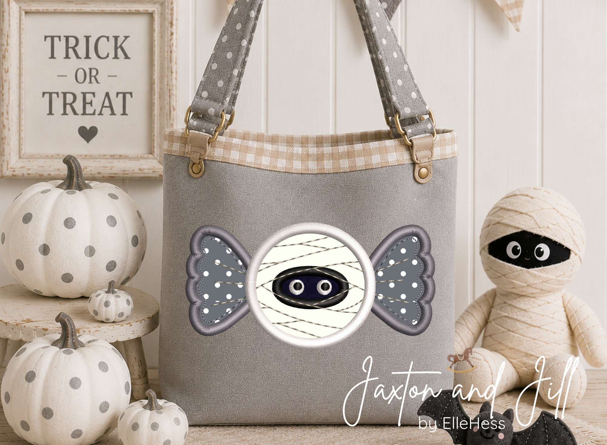Mummy Candy Applique Embroidery Design