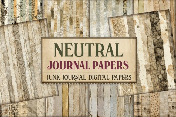 Neutral Journal Junk Journal Pages