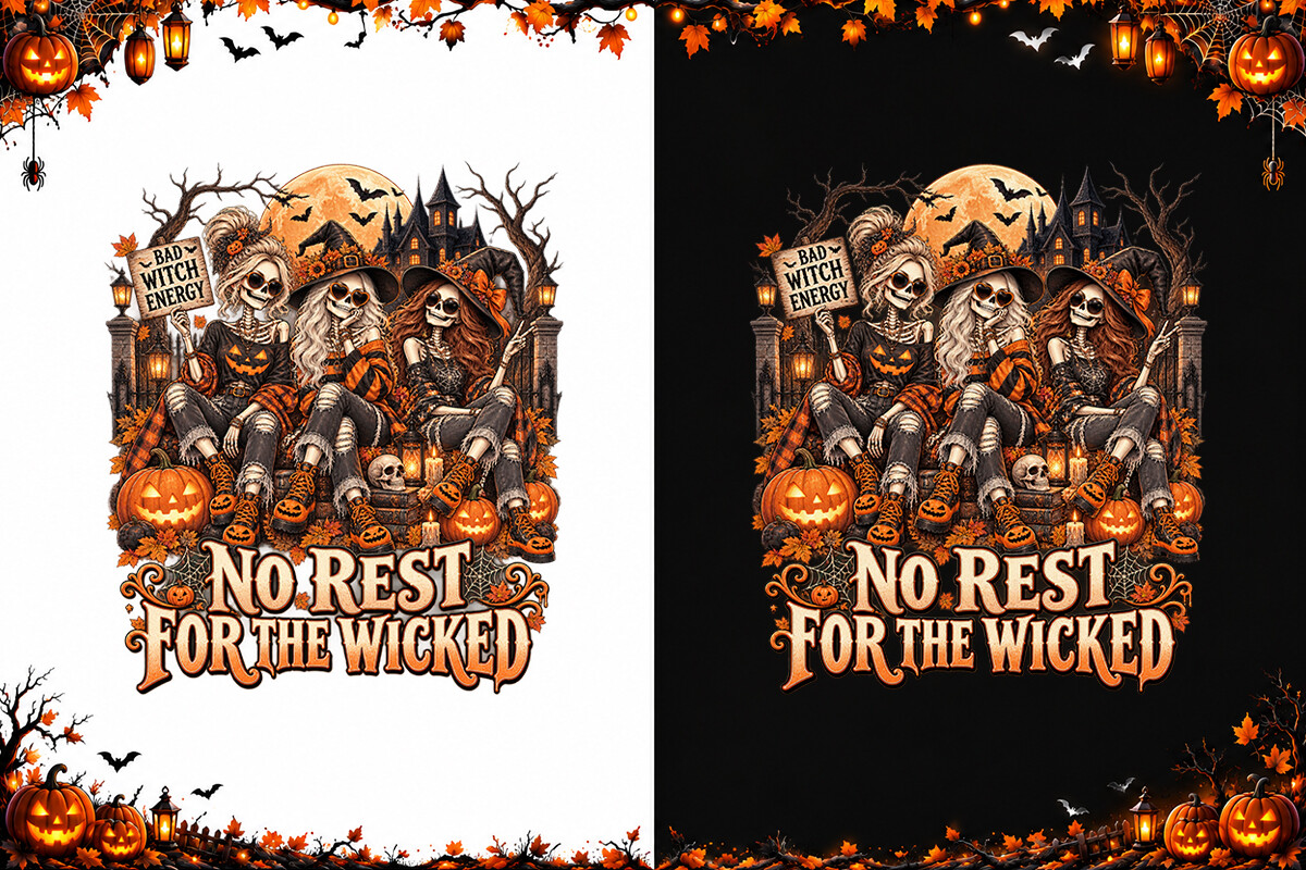 25 Lettering Graphics Calligraphy No Rest for the Wicked Halloween PNG Graphic by Graphics BD · Creative ...