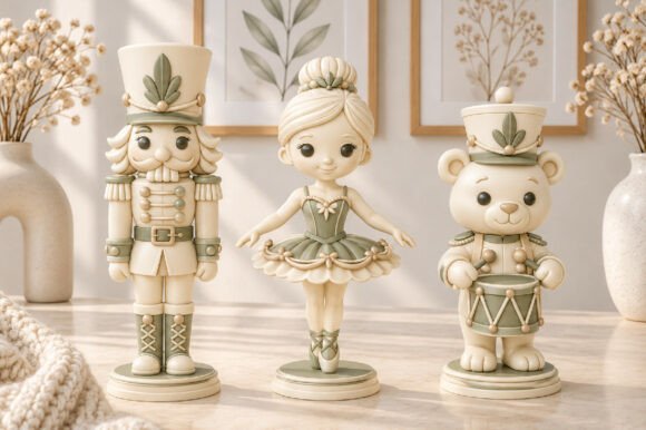 Nutcracker Ballerina Teddy Bear 3D STL – Christmas 3D Print Figurine - Image 2