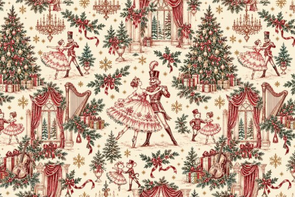 Nutcracker Christmas Ballet Toile De Jou
