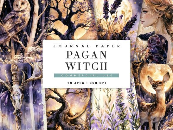 Pagan Witch Junk Journal Pages