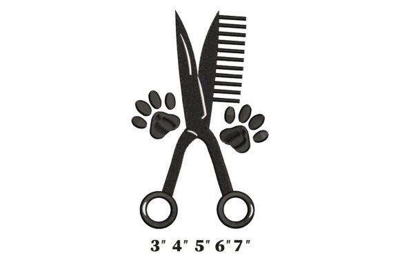 Paw Print Pet Grooming Scissors