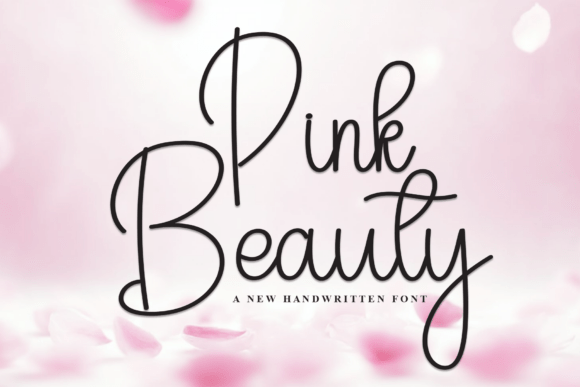 Pink Beauty Font - Lettering Fonts Design