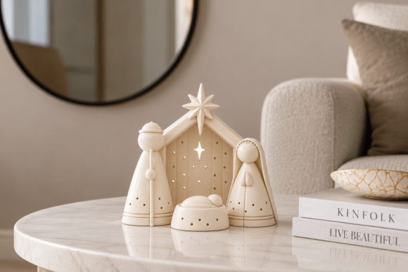 Minimal Nativity Scene STL 3D Print Model – Holy Family Christmas Decor - Image 4