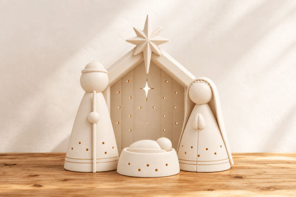 Highland Cow Christmas STL Bundle - 2 Crochet-Style 3D Printable Figurines - Image 9